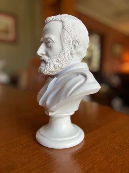 Victor Hugo Bust Marble Sculpture Portrait Literary Romantic Novalist
